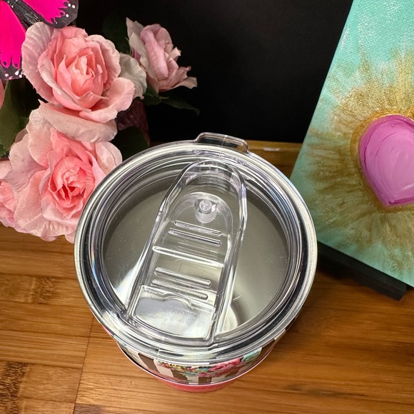 Betsey Johnson Black and Pink Floral Tumbler 🩷🖤 - Picture 6 of 9